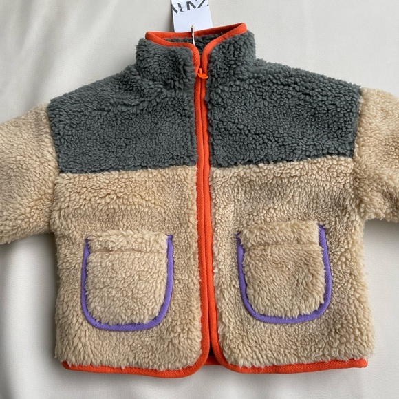 Zara Kids Faux Shearling Jacket 12-18 month and 18-24 months - Picture 4 of 16
